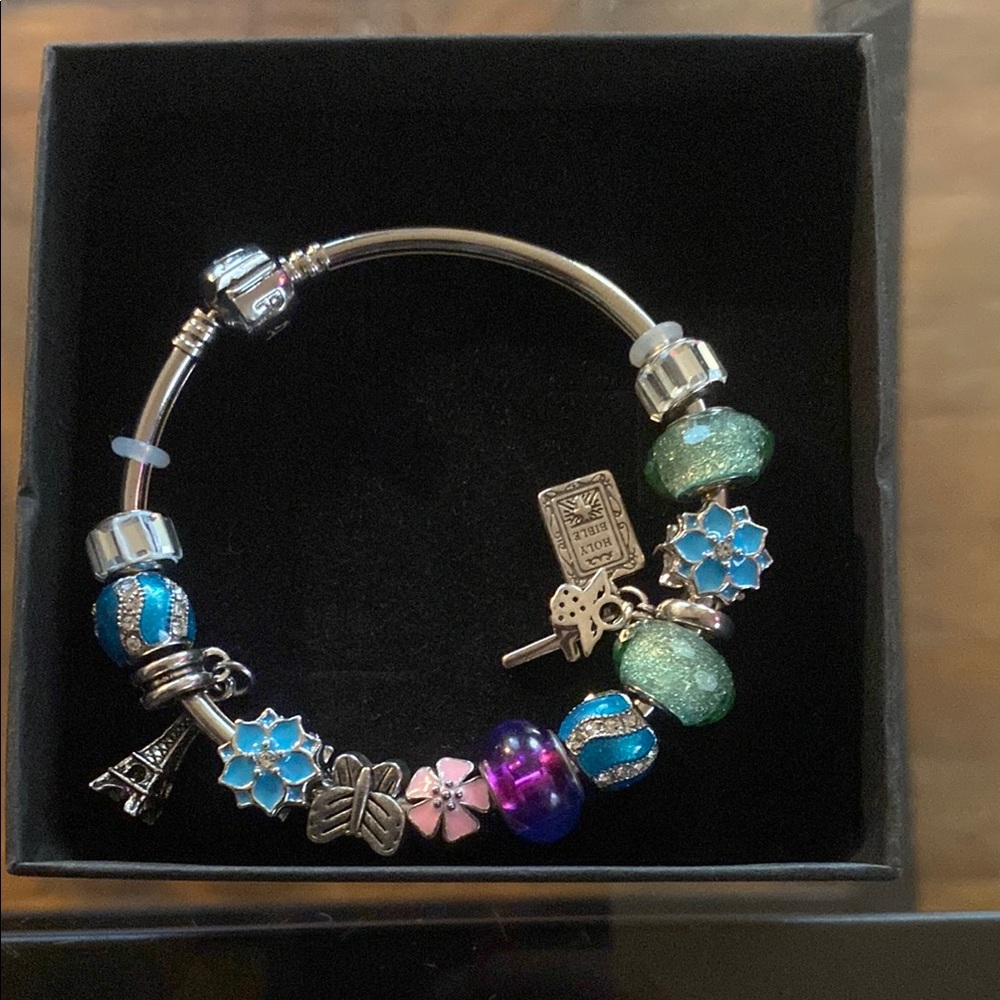 Pandora bracelet with 12 charms